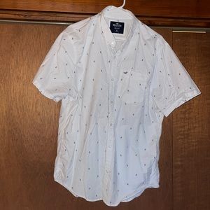 Hollister XL Cactus Print Short Sleeve Button Down
